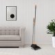 Long Handle Broom with Upright Standing Dustpan Combo for Office Home Kitchen Lobby Floor Cleaning